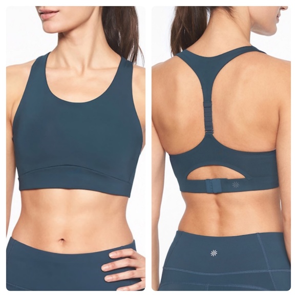wearing sports bra